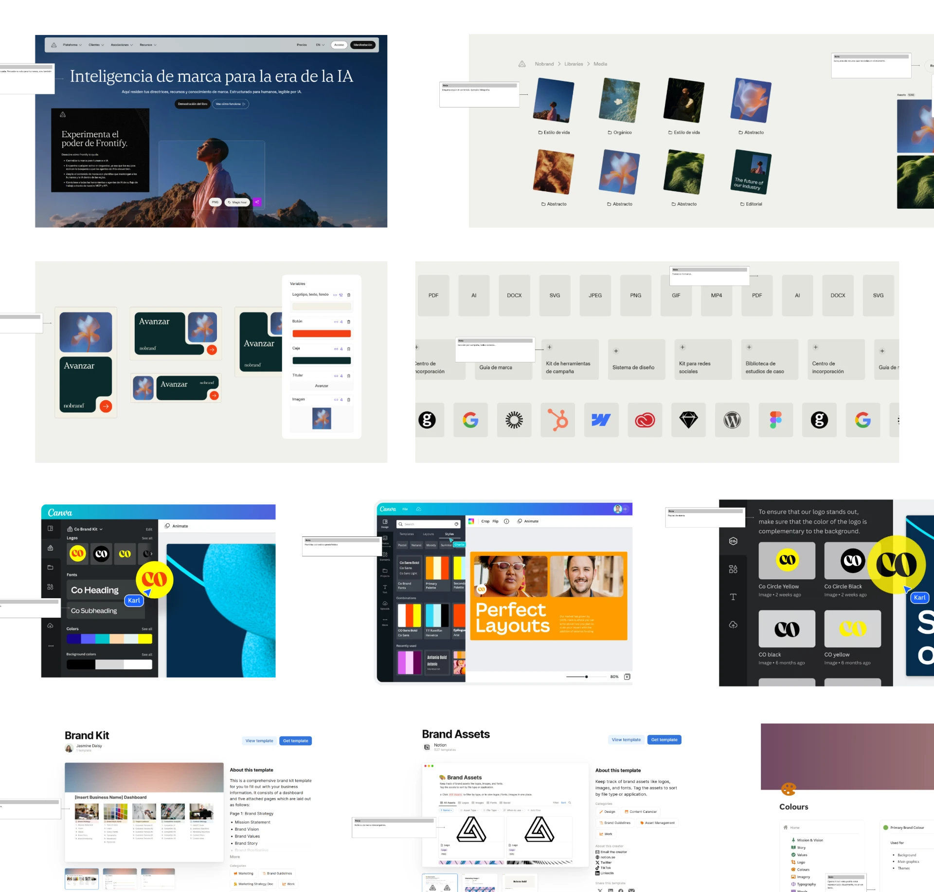 Benchmark de referencias visuales de manuales de marca